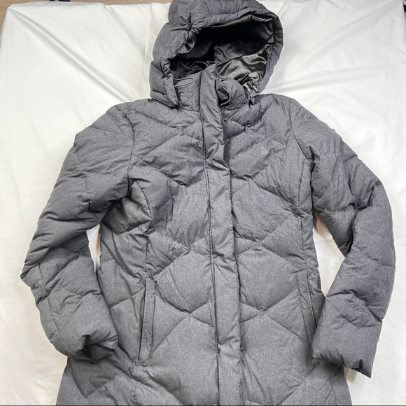 The North Face Dark Fray Puffer Hooded Long Parka Jacket Small Size L050822 - Picture 2 of 8